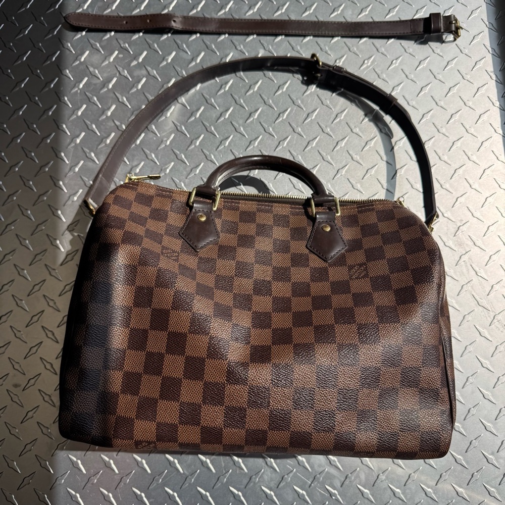 Louis Vuitton Speedy Bandouliere 30 in Damier Ebene - Picture 6 of 16